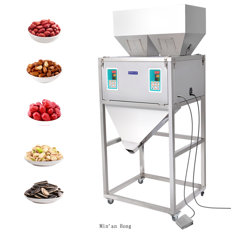 2 Heads of 999 g filling machine for powder and grains 2 Heads of 999 g filling machine for powder and grains